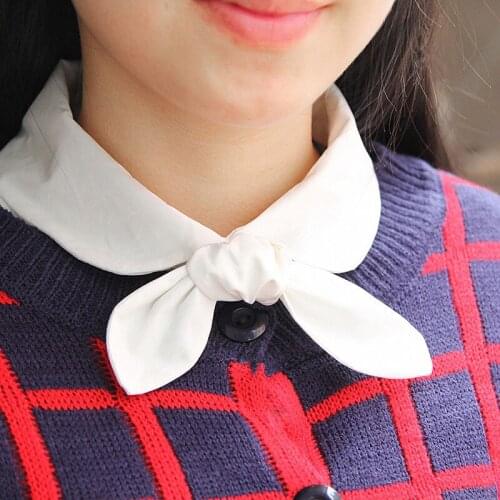 2015 Hitz England grid hedging cardigan two women wear wool sweater Slim New hot sell fashion lace white shirt collar designs