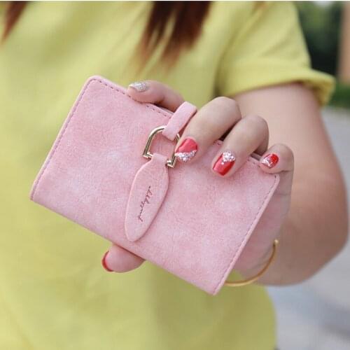 Small Card Holder Bag Hot Sale Short Fresh Leaf Buckle Mini Document Bag PU Passport Bag 20 Card Page Card Case