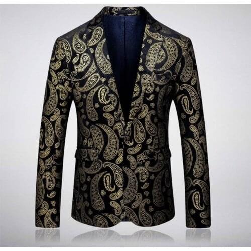 2021 Men Blazer Trendy young party Costume Spring Autumn Fashion Print Mens Party Blazer Stylish Wedding Blazers for Men