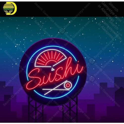 Neon Sign for Sushi logo in neon style NEON glass Tube Restaurant Handcraft Arcade Neon Lamp for Beer Custom nein sign Express