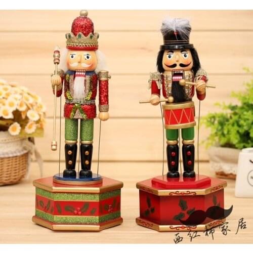 2014 New 32cm nutcracker music box fashion wool bar decoration