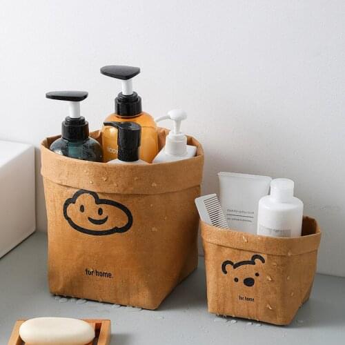 Kraft Paper Flower Pot coats Office Creative Desktop Plant Bag Cosmetic storage bag Home Decoration Accessories