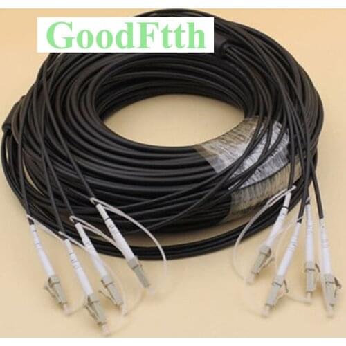 Tactical Field TPU Armoured armored Patch Cord LC-LC Multimode 50/125 OM2 4 Cores GoodFtth 100-500m