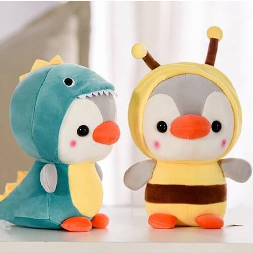 Penguin Plush Toy Animal Penguin Cosplay Bee Frog Dinosaur Stuffed Doll