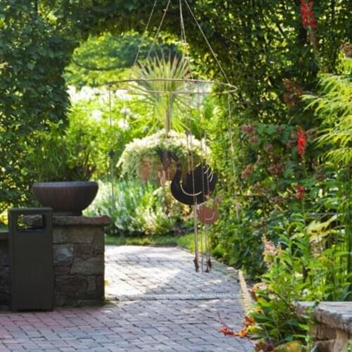 Practical Great Vintage Hanging Swan Pendant Wind Bell Durable Hanging Windbell Retro for Dorm