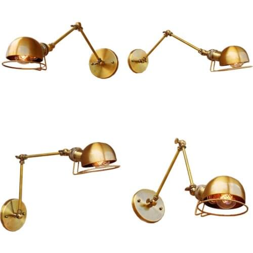 Industrial decor Vintage Wall Lights Lamp Adjustable Arm for Room Home Hallway loft luminaria Led Sconce Wandlamp E27 AC90-240V