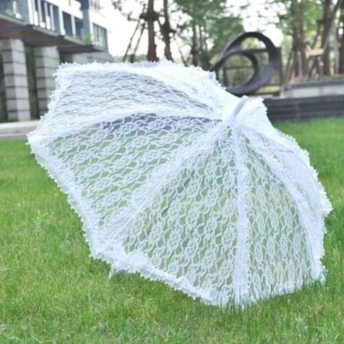 Simple Wedding Supplies Lace Hollow Bride Wedding Umbrella Photo Decoration Photography Props