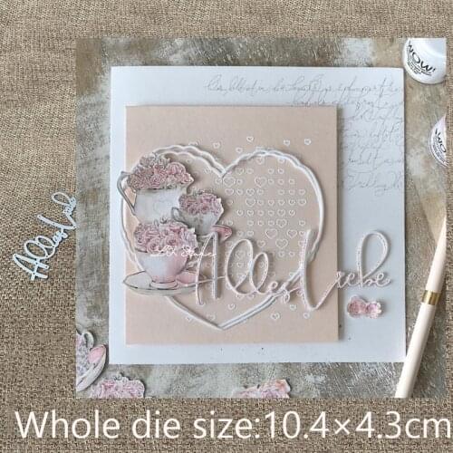 New Design Craft Metal Cutting Die cut dies German All the best letters scrapbook Album Paper Card Craft Embossing die cuts