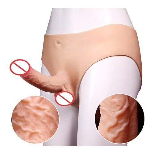 Silicone Super Soft Realistic Underpants Wear Dildos Real Penis With Scrotal Female Pants Lesbian Anal Sex Toys For Woman Men
