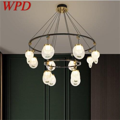 WPD Contemporary Pendant Light Luxury Brass LED Lamps Fixtures For Home Dining Living Room Decoration