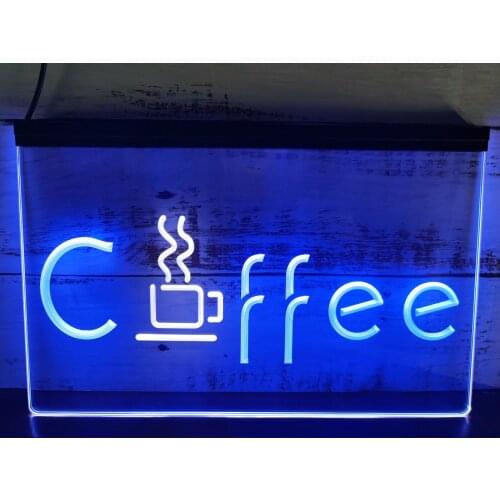 SS152 Coffee Dual Color LED Neon Sign