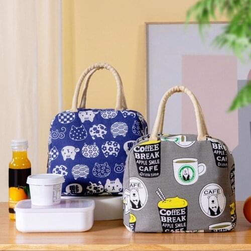 Bento Pouch Large Capacity Thermal Insulation Cartoon Refrigeration Pouch for School Supply