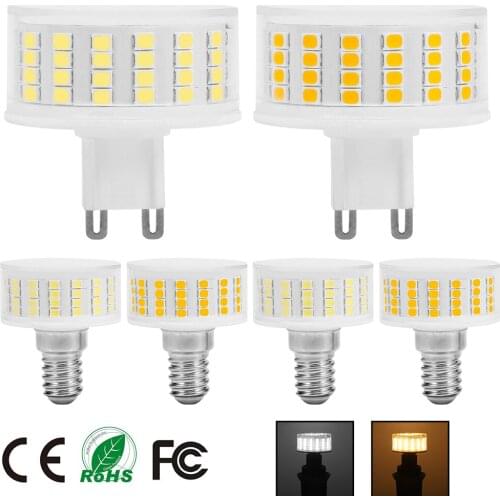 G9 E14 LED Bulb 5W 9W AC 220V SMD2835 No Flicker Light 800LM Dimmable Chandelier Lamp Replace 100W Halogen Lighting bombilla