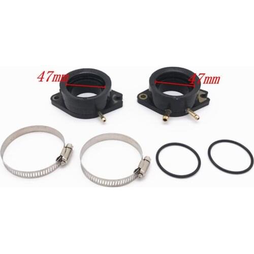 Intake Manifold Carb Carburetor Adapter Joint Boot Set Replacement for Yamaha Virago 750 XV750 1981 1982 1983
