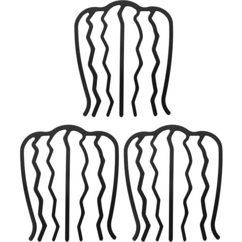 3pcs Hair Side Combs Hairpin Clip with Teeth Hair Accessories for Women