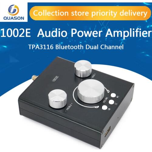 ZK-1002E 502E 2*50W 100Wx2 Bluetooth 5.0 TPA3116 Dual Channel Audio Power Amplifier Module High And Low Bass Subwoofer