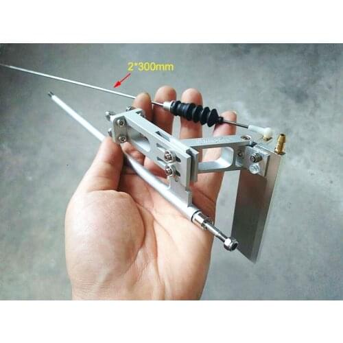 1 Set 4mm Integrated Flexible Shaft+Bracket+Rudder+Pull Rod Rubber Seal Assembly Spare Parts for RC O boat Shrimp Boat Model