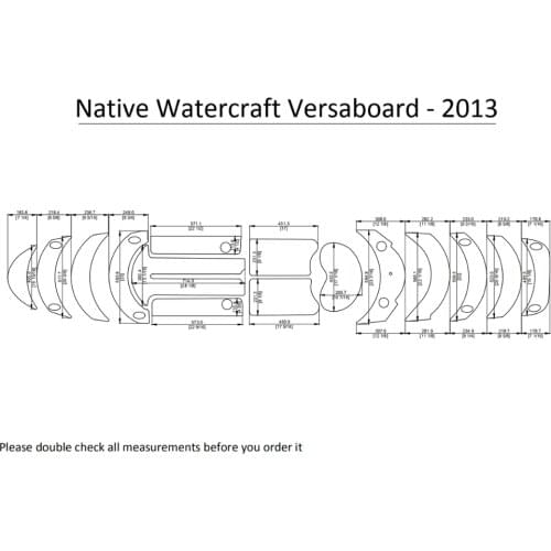 2013 Native Watercraft Versaboard Kayak Boat EVA Decking Mat Pads Kit 1/4"