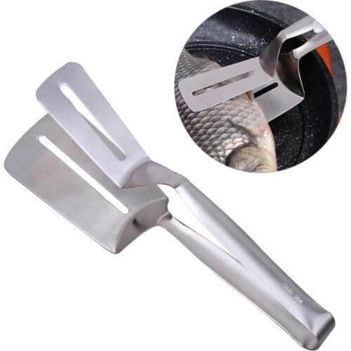 2021 Cooking Tong Non-Stick Washable Stainless Steel Food Flipping Spatula BBQ Clip Kitchen Serving Tongs For Bread Meats Fish