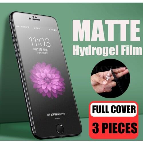 3PCS Full Cover Matte Hydrogel Film For iPhone 11 12 Pro XS Max mini Screen Protector For iPhone SE 2020 XR X 7 6 6s 8 Plus Film