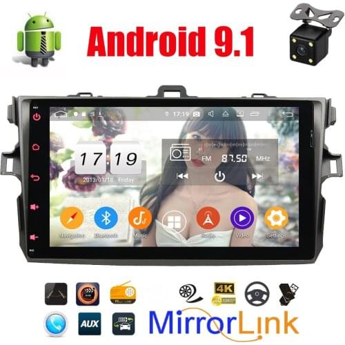 9 inch 2G+32G Android 9.1 For Toyota Corolla 2007 2008 2009 2010 2011 Car Radio Multimedia Video Player Navigation GPS 2 din