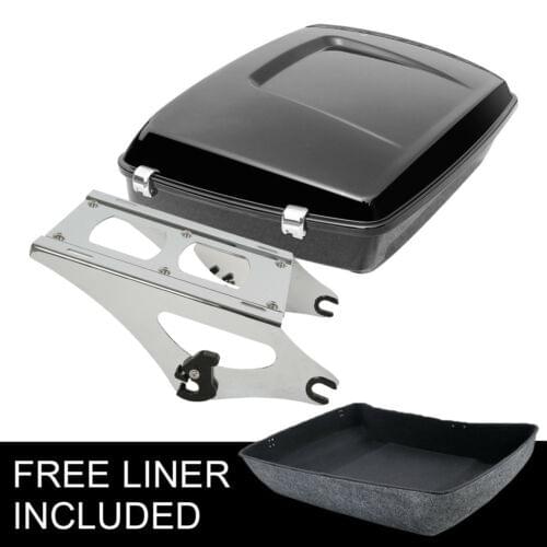 Motorcycle King Tour Pack Trunk & Two Up Mount Rack For Harley Touring Road Glide Road King Electra Glide 2014-2020