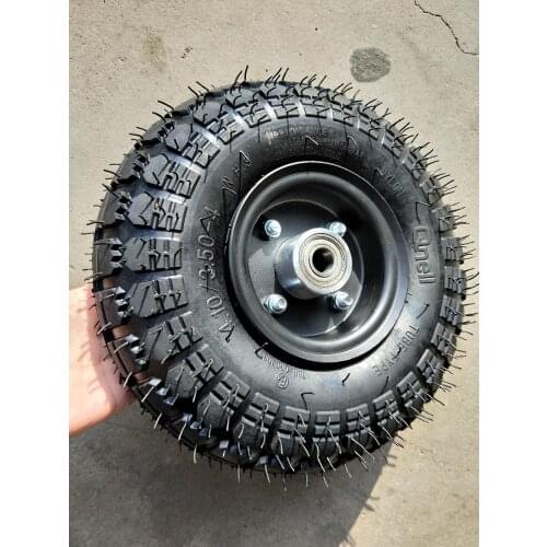 Free shipping 4.10/3.50-4 tire wheel 4.10- 4" Inch Rear Wheel Tyre Tire for 49cc Mini Quad Dirt Bike Scooter ATV Buggy