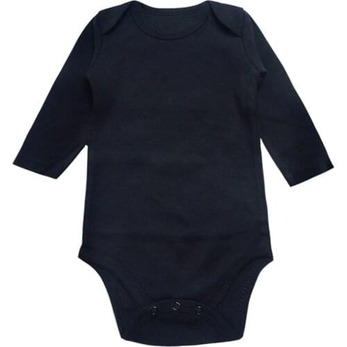Baby Bodysuit Newborn Babies Clothes Long Sleeve Black Unisex 3 6 9 12 18 24 Months Baby Clothing