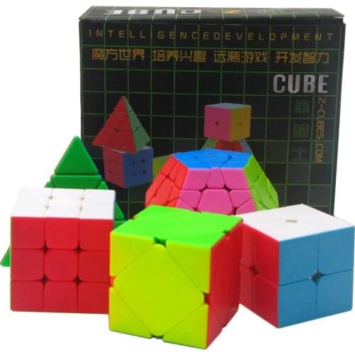 5PCS/Pack Colorful 2*2*2 3*3*3 Triangle Dodecahedron Diamond Magic Cube Smooth Speed Puzzle Children Toy Gift (S5