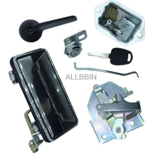 For TAKEUCHI 175/150/160 cab door lock assembly inner handle outer handle Lock cylinder lock block excavator accessories