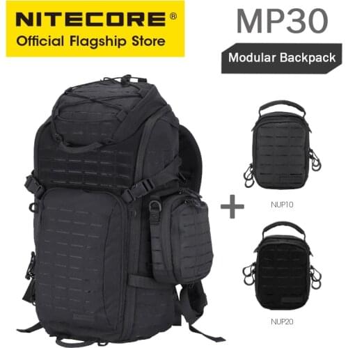 30L Travel Bag NITECORE MP30 Military Tactical Backpack Waterproof Outdoor Trekking Hunting Large Capacity Camping Bag Men Women