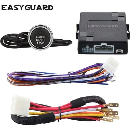 EASYGUARD Car engine start stop button remote engine start optional for automatic car can work with car original remote control
