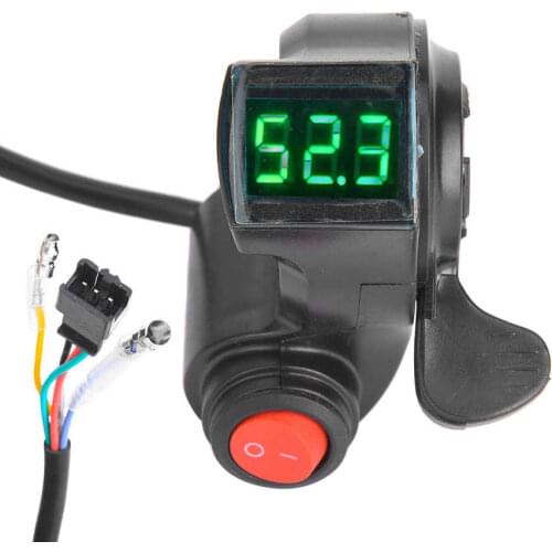 Electric Bike Bicycle Thumb Throttle Electric Vehicle LCD Display Digital Battery Voltage Power Switch E-bike Accessories