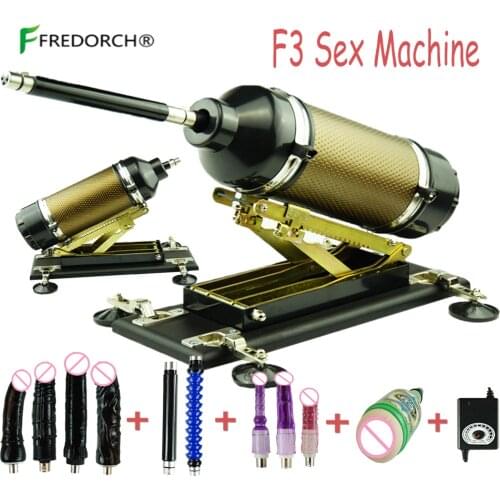 FREDORCH F3 Female Sex Machine with Male Masturbator Cup and Big Dildos for Women and Men Adjustable Speed Pumping Gun Sex Toys