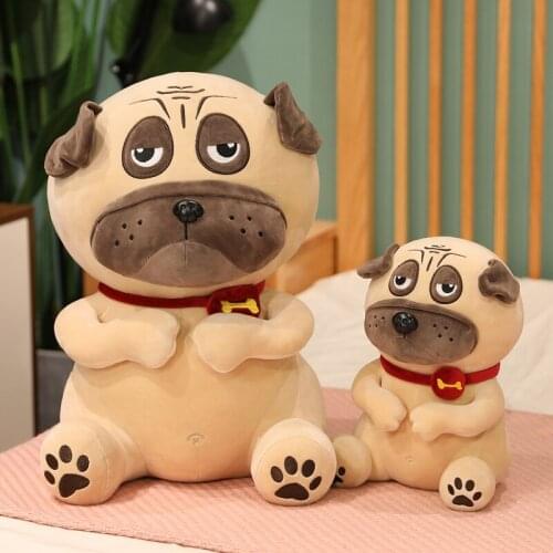 23-63cm Simulation Dog Plush Toys Soft Stuffed Lifelike Animal Shar Pei Doll Sleep Pillow Children Baby Birthday Christmas Gift