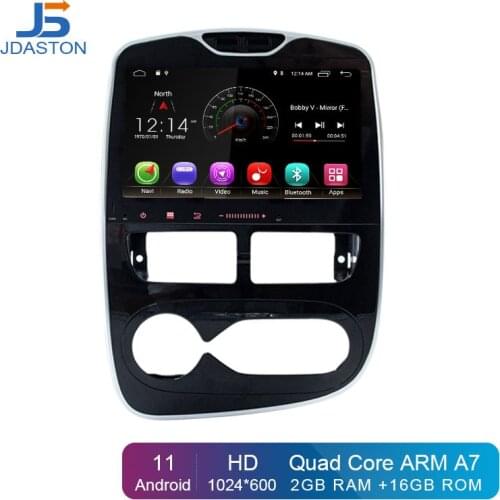 JDASTON Android 10.0 Car DVD Player For RENAULT Clio 2015 2016 2017 WIFI GPS Navigation 1 Din Car Radio Stereo Car Multimedia