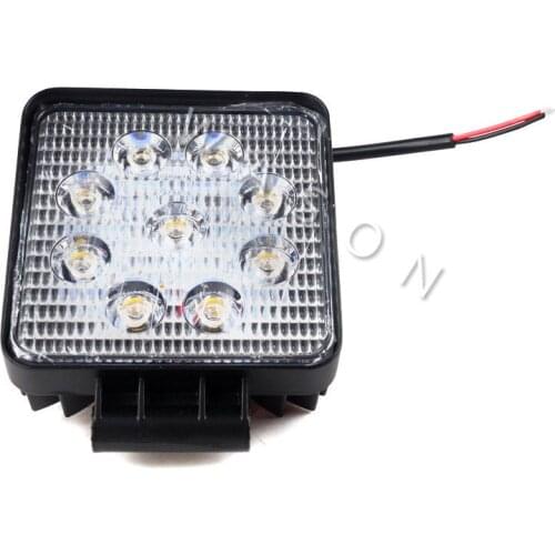 High Quality Excavator Spare Parts Square 9PCS 27W Yellow Led Light Work Lamp