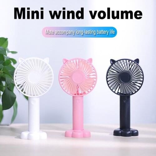 Mini Summer Cooler Handheld Fan Mobile Phone Stand Small USB Portable Third Gear Adjustable Outdoor Travel Air Cooling Fans
