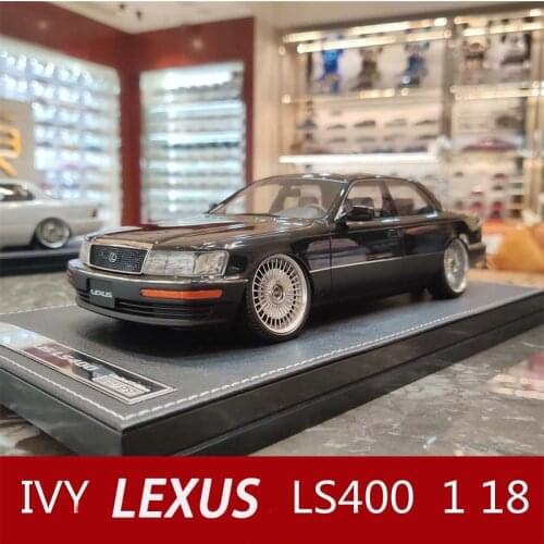 LVY 1:18 Lexus LS400 low lying black limited edition simulation resin car model collection gift crafts