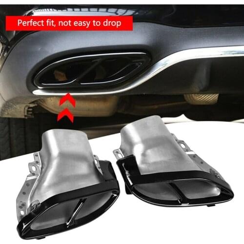 Exhaust Pipe Tail Throat Exhaust Pipe Tip Muffler Tail Throat Stainless Steel Exhaust Pipe Tip for Mercedes Benz W212