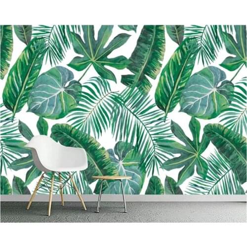 Custom Any Size Mural Wallpaper 3D Tropical Rain Forest Green Leaf Photo Wall Painting Living Room Bedroom Backdrop Wall Papers