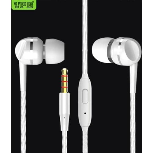 VPB S23 Earphone Super Bass Microphone in ear 3.5mm For iphone 6 6s xiaomi for Mobile phone