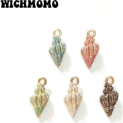 New 10pieces 19*29MM New Fashion Retro Zinc Alloy Multicolor Conchs Charms For DIY Bracelet Earrings Jewelry Accessories