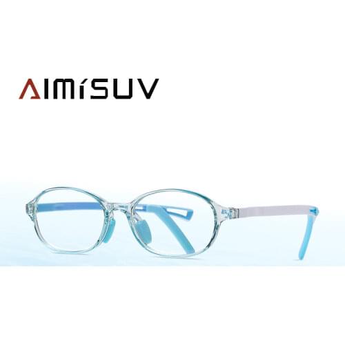 Blue Light Blocking Glasses Kids Fashion 2021 New Arrival TR90 Transparent Flexible Frame Oval Computer Eyeglasses Childrens