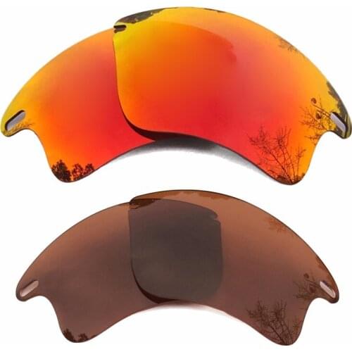 Orange Red & Brown Polarized Replacement Lenses for Fast Jacket XL Frame 100% UVA & UVB