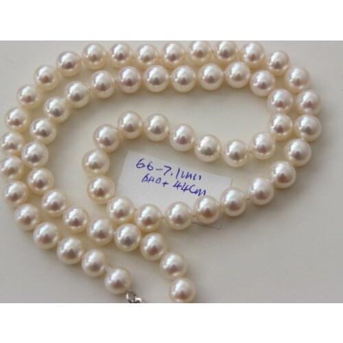 Elegant 8-9mm south sea round white pearl necklace 925 silver clasp