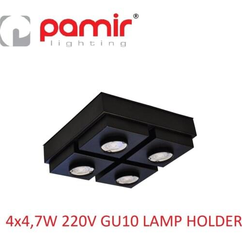 Pamir Lighting 4x4,7W Dimensions: 4x85x85mm,4x100x100mm Ouadro Series GU10 Lamp Holder,Energy Saving Light, Decorative Design
