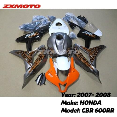 ZXMOTO Motorcycle Full Fairing Kit Body Parts ABS Plastic Bodywork For 2007 to 2008 Honda CBR 600RR F5 07 08 Red Blue White OEM
