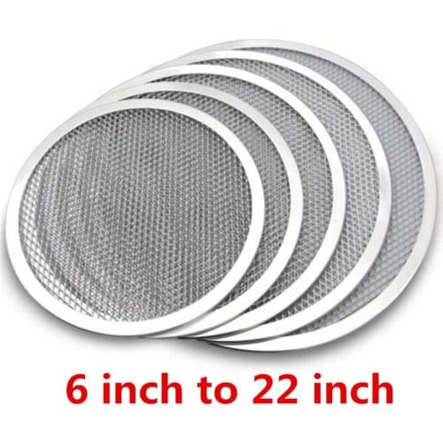 Non -Stick 6-22inch Pizza Pan Baking Tray Metal Net New Seamless Aluminum Metal Net Bakeware Kitchen Tools Pizza
