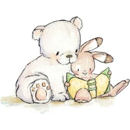 10x8 Bear rabbit Transparent Clear Rubber Stamp Sheet Cling Scrapbooking Photo Album PaperCard DIY Craft